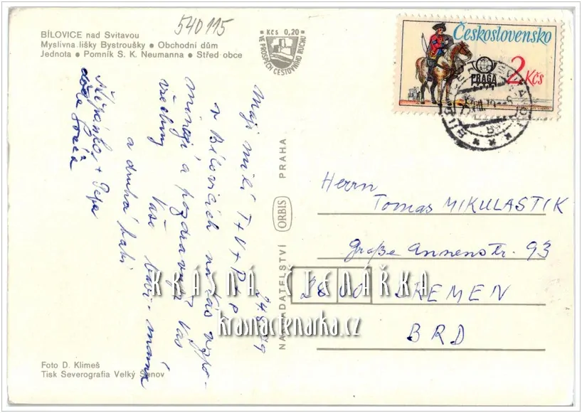 BÍLOVICE NAD SVITAVOU