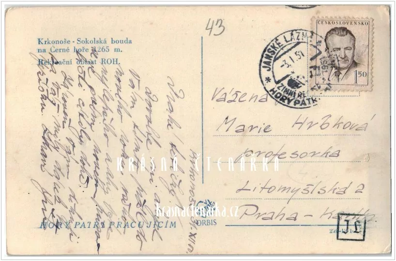 JANSKÉ LÁZNĚ, Sokolská bouda na Černé hoře