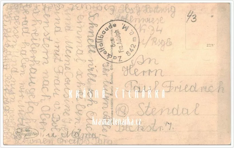 VODOPÁD Kamieńczyka (něm. Zackelfall) u města Sklářská Poruba