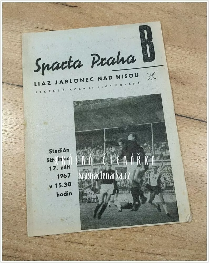 Sportovní program: SPARTA PRAHA - LIAZ JABLONEC NAD NISOU 1967