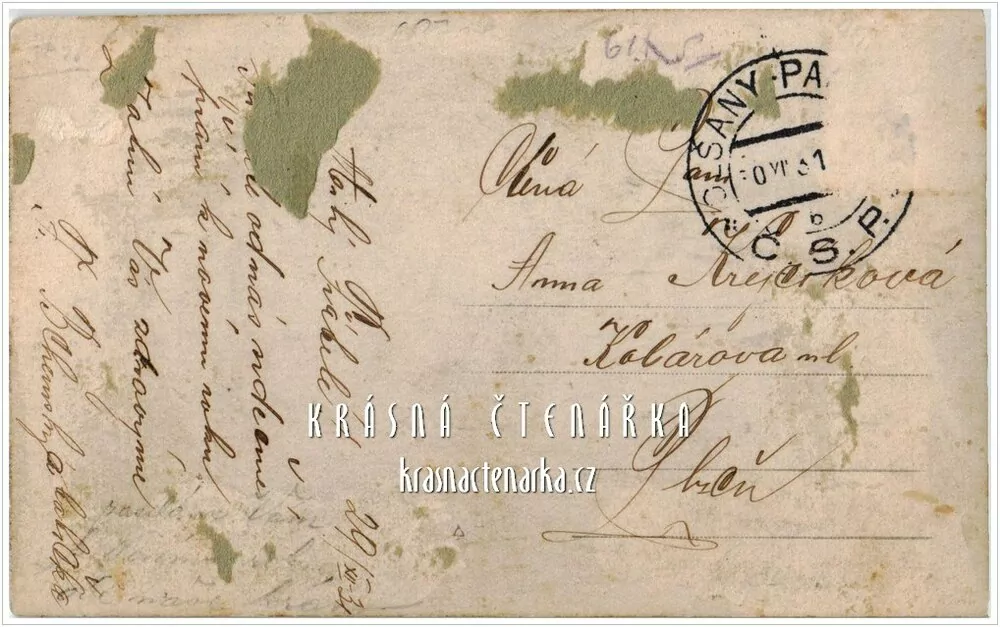 KRAVSKÝ POVOZ, razítko Olšany