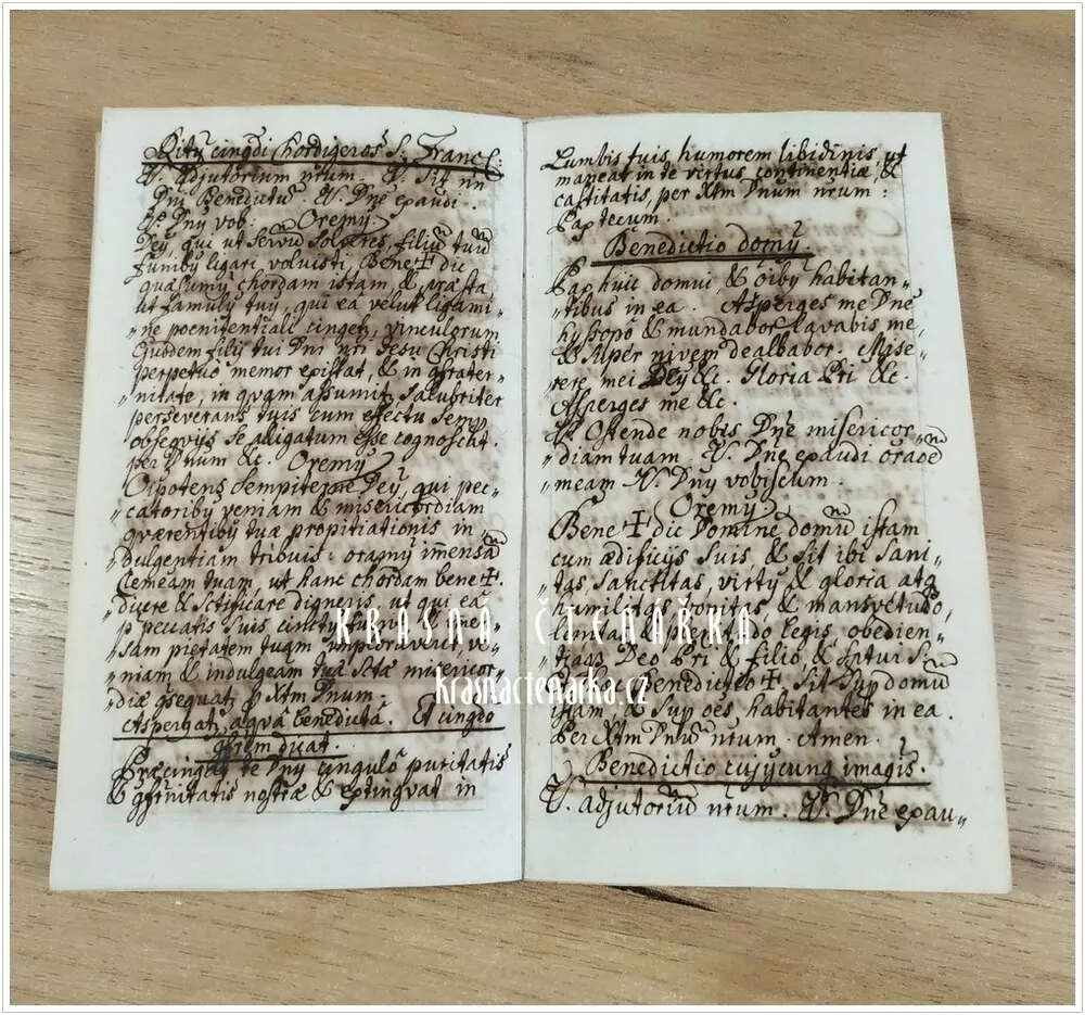 Fragment latinského náboženského textu