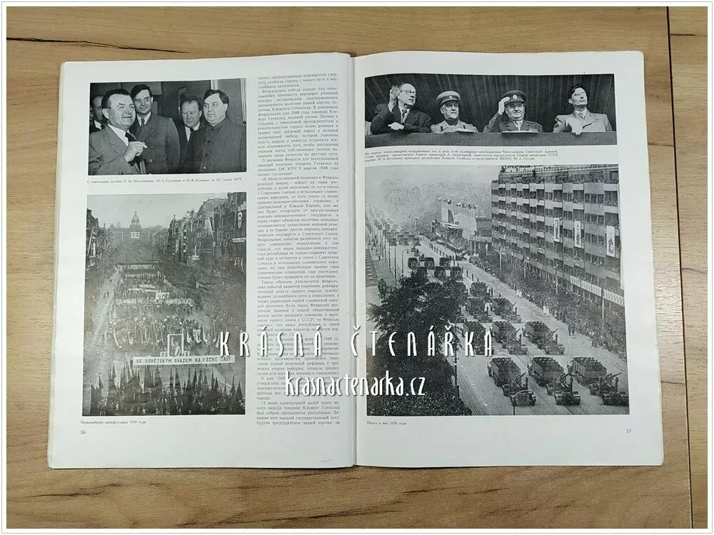 Ruský časopis ČESKOSLOVENSKO - KLEMENT GOTTWALD, číslo věnované úmrtí Klementa Gottwalda