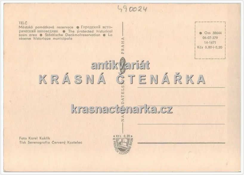 TELČ ... náměstí s automobily