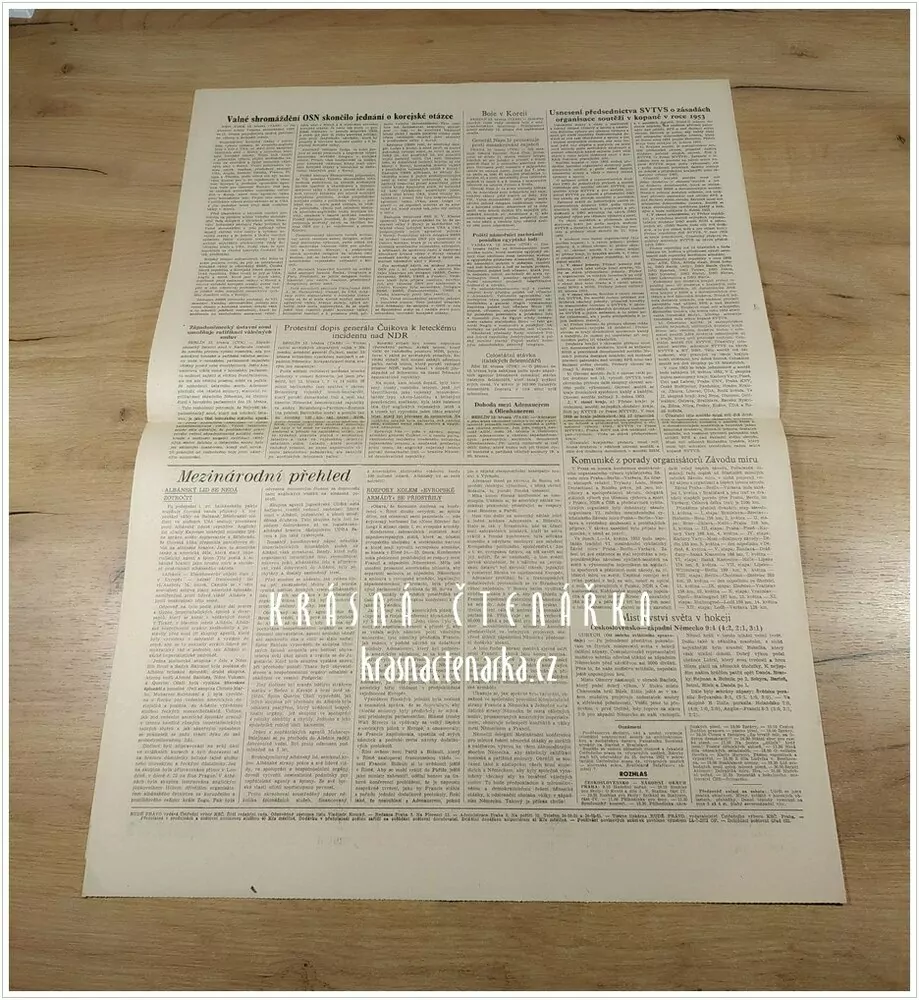 RUDÉ PRÁVO, číslo 73 z 14.3. 1953,Zpráva o onemocnění presidenta republiky soudruha Klementa Gottwalda