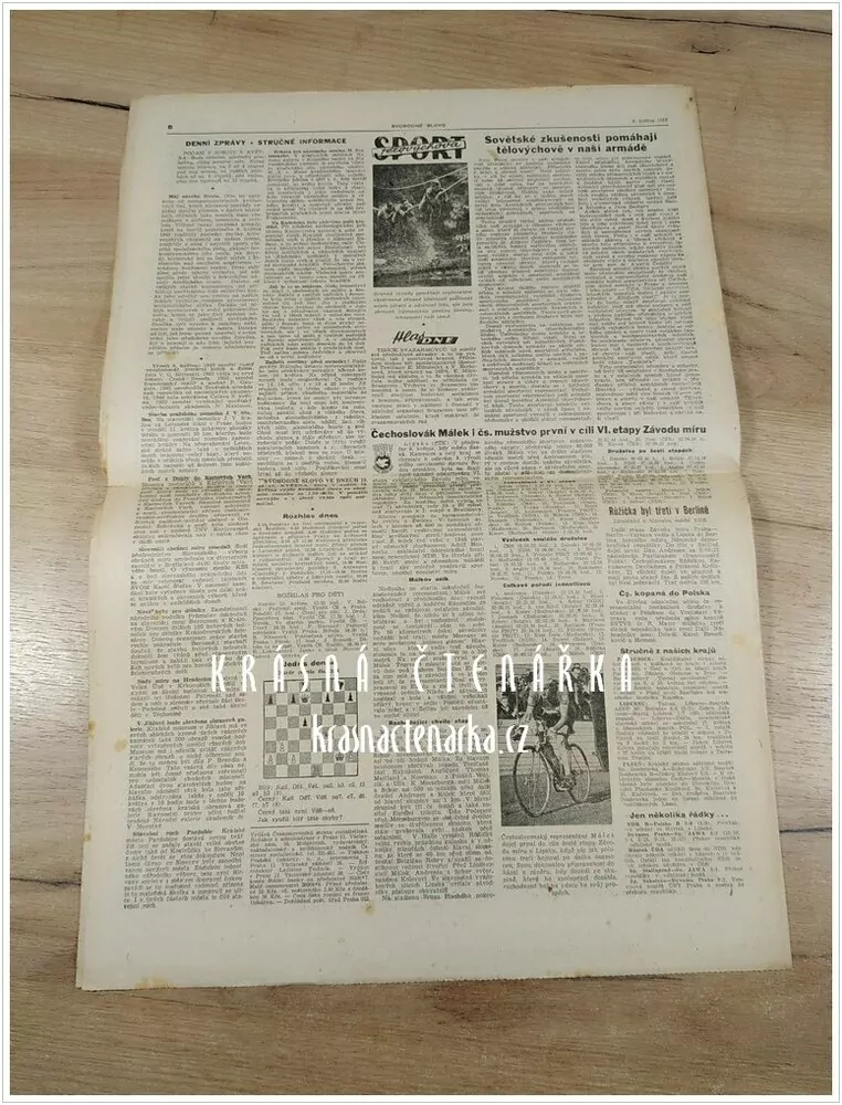 SVOBODNÉ SLOVO, číslo 110 z 9.5. 1953, Ať žije 8. výročí osvobození Československa sovětskou armádou !