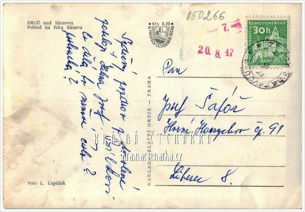 ZRUČ NAD SÁZAVOU, Pohled na řeku Sázavu