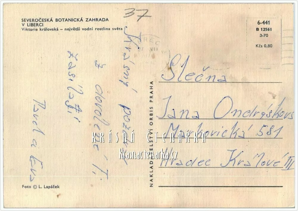 LIBEREC, Botanická zahrada a viktorie královská