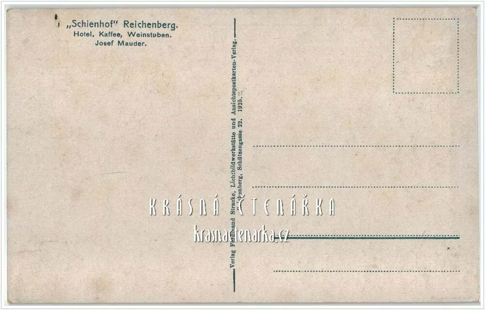 LIBEREC, Hotel Schienhof, nyní hotel Praha