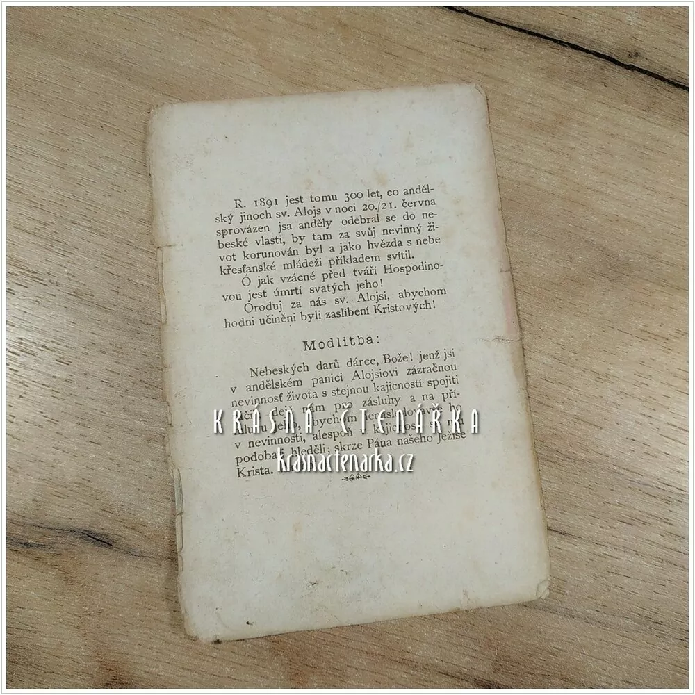 Náboženská ilustrace SV. ALOIS GONZAGA