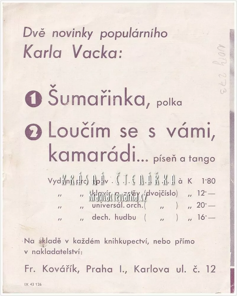 Píseň BÍLÁ ORCHIDEJ