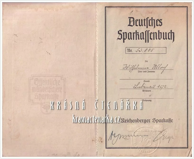 DEUTSCHES SPARKASSENBUCH, Reichenberger Sparkasse (Liberec)