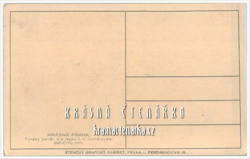 KRÁSNÁ PRAHA, Týnský portál (il. Vondrouš Jan Charles)