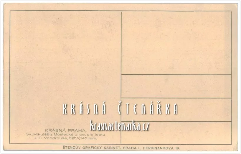 KRÁSNÁ PRAHA, Sv. Mikuláše z Mostecké ulice (il. Vondrouš Jan Charles)