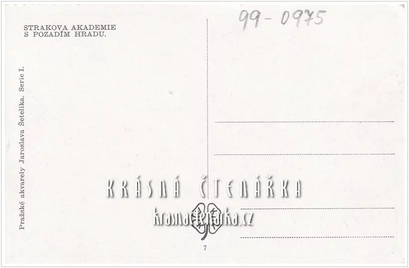PRAHA, Pražský hrad a Strakova akademie (il. Šetelík Jaroslav)
