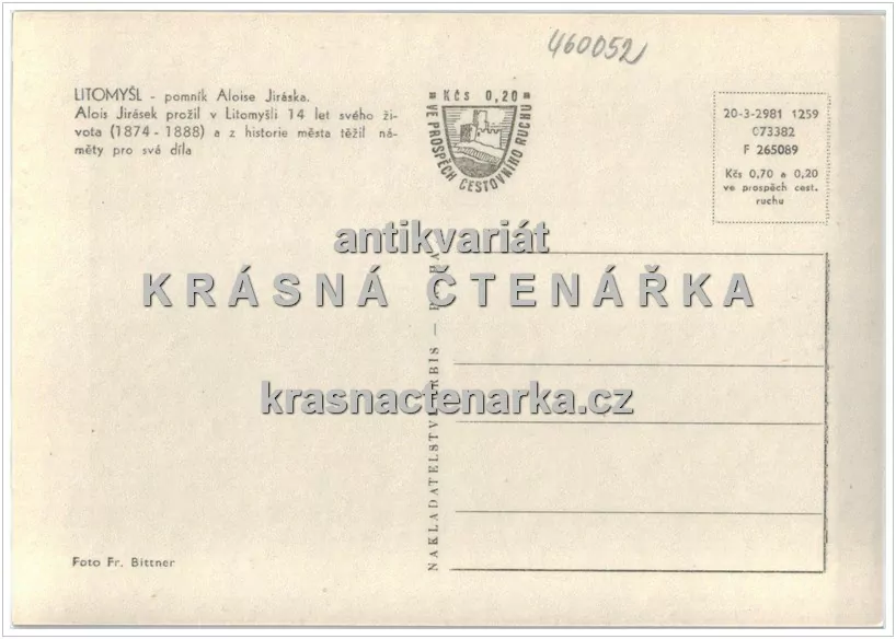 LITOMYŠL, Pomník Aloise Jiráska