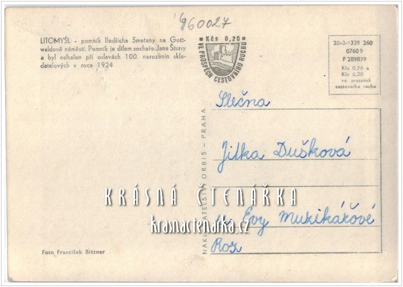 LITOMYŠL, Pomník Bedřicha Smetany