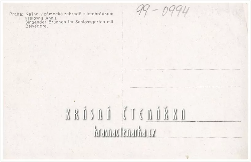 PRAHA, Zpívající fontána v Královské zahradě u Belvederu