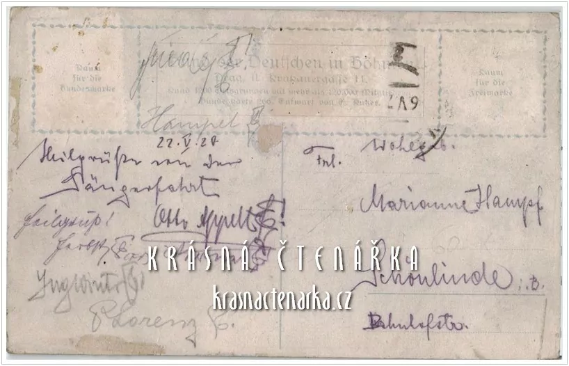 PRAHA, SPOLEK NĚMCŮ V ČECHÁCH, Bund der Deutschen in Böhmen