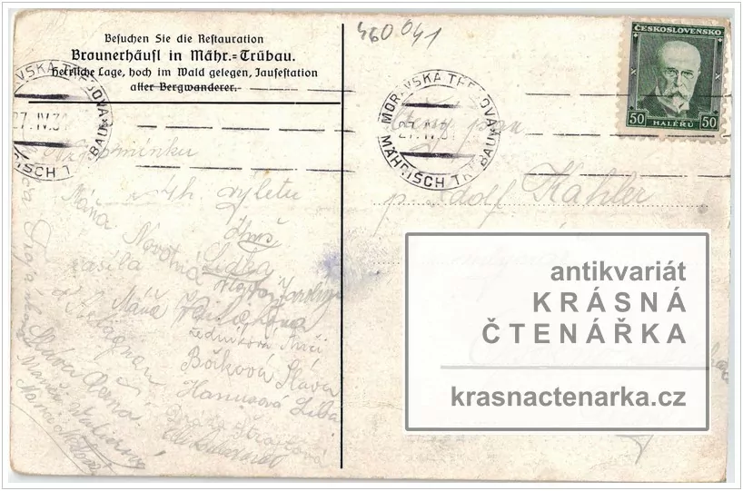 MORAVSKÁ TŘEBOVÁ, Restaurace Braunerův Domek