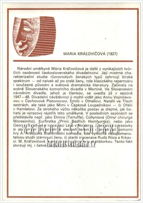 MARIA KRAĹOVIČOVÁ