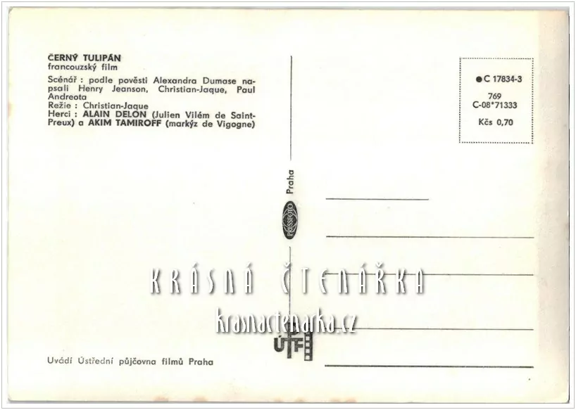 Film ČERNÝ TULIPÁN, Alain Delon a Akim Tamiroff