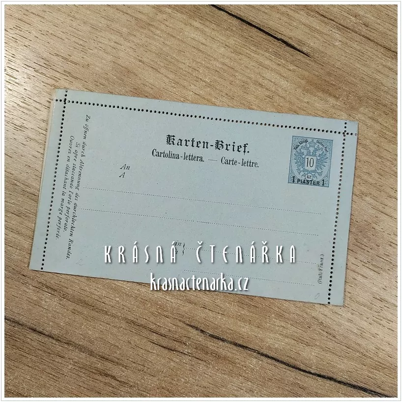 DOPISNICE Zálepka s vytištěnou poštovní známkou