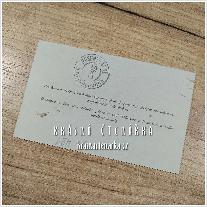 DOPISNICE Zálepka, razítko TÝNIŠTĚ