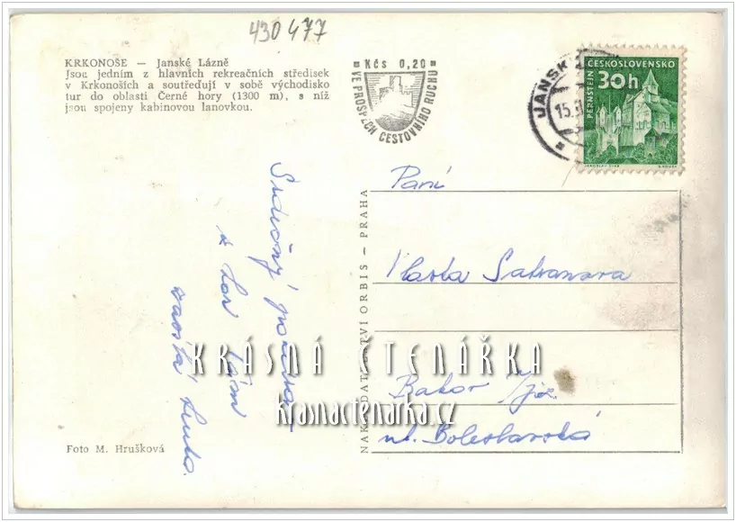 JANSKÉ LÁZNĚ, Pohled na Černohorskou ulici