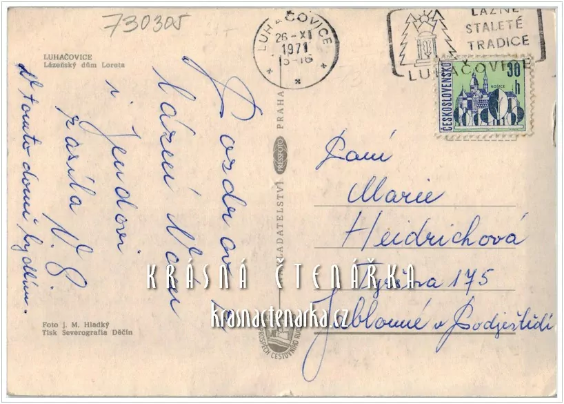 LUHAČOVICE, Lázeňský dům Loreta, nyní penzion