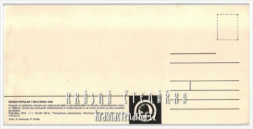 Automobil ŠKODA POPULAR 1100 z roku 1940