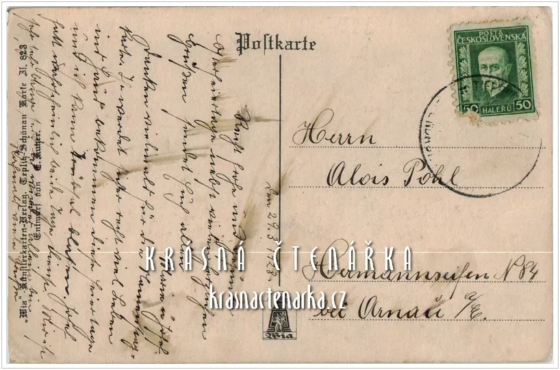 Přání VELIKONOČNÍ a zajíček u svého domku