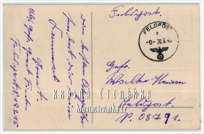 Přání VELIKONOČNÍ a dívenka s nůší vajec