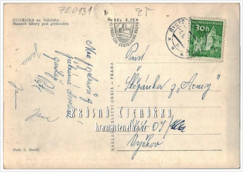 BYSTŘIČKA, Stanové tábory pod přehradou