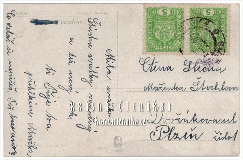 KROJE na pohlednicích (il. Douba Josef)