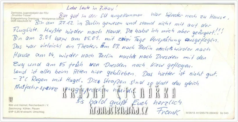 PLYNOVOD SOJUZ, SSSR - DDR