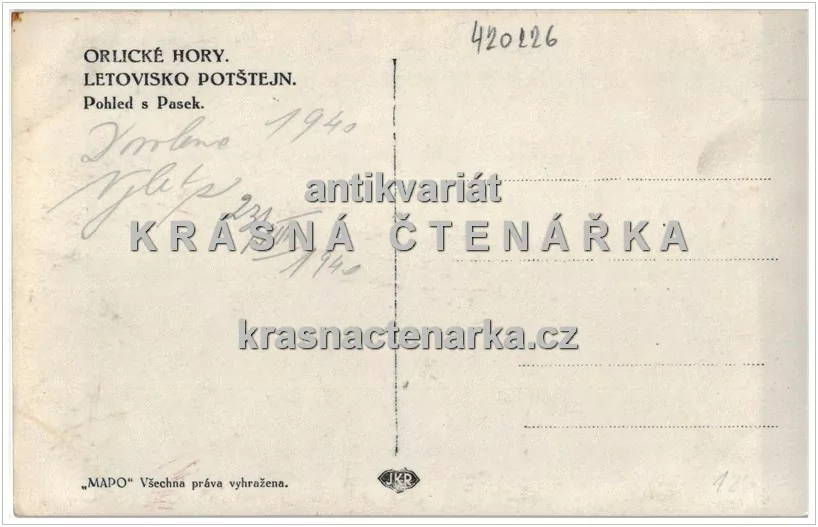 POTŠTEJN, Pohled od Pasek