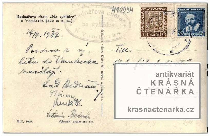 VAMBERK, Bednářova chata "Na vyhlídce"