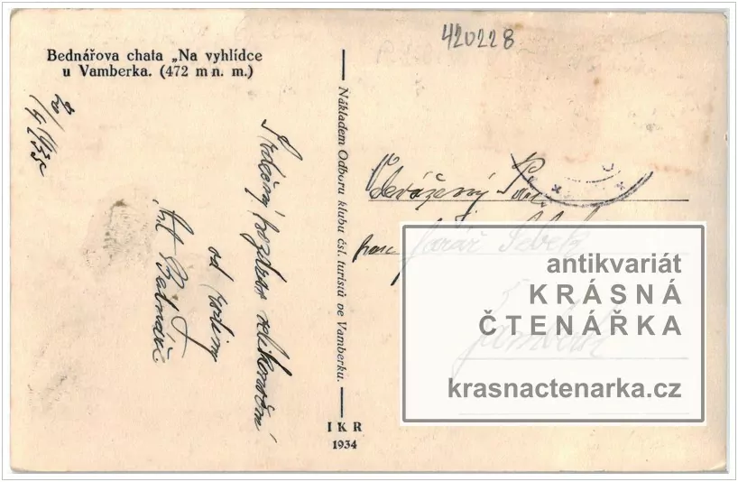 VAMBERK, Bednářova chata "Na vyhlídce"