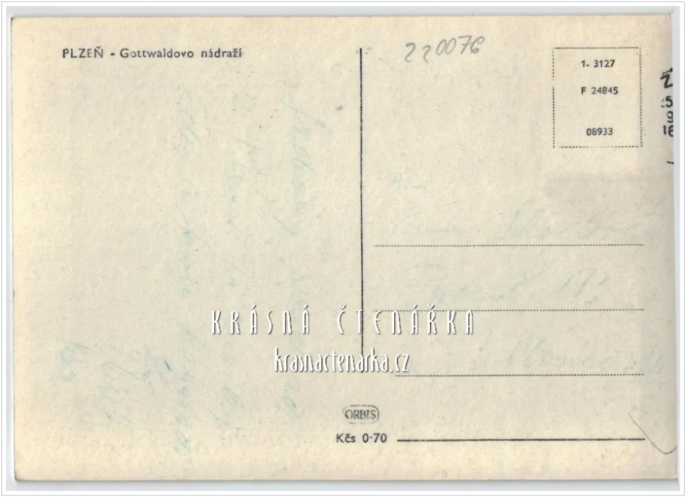 PLZEŇ, Hlavní nádraží, býv. Gottwaldovo nádraží