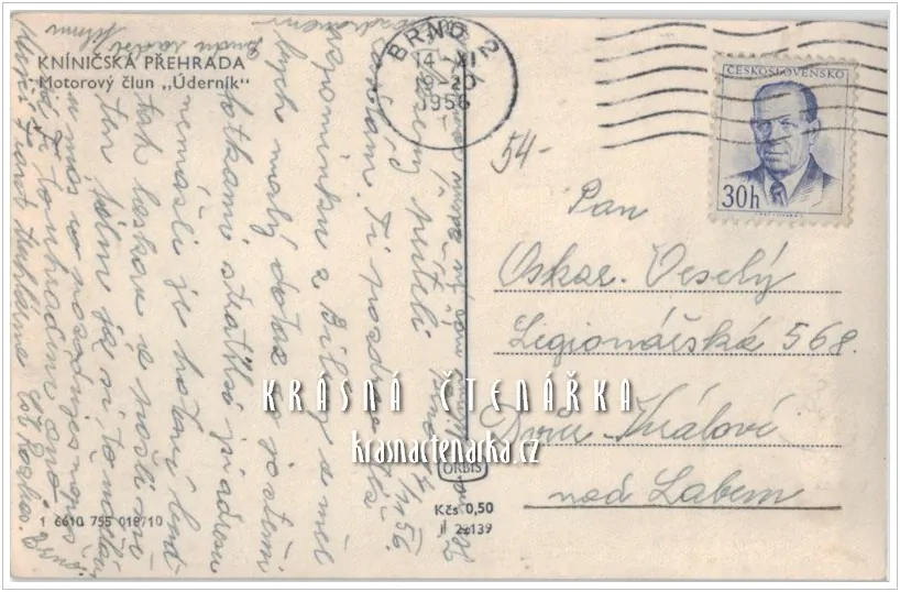 BRNĚNSKÁ PŘEHRADA, dříve Kníničská a motorová loď Úderník