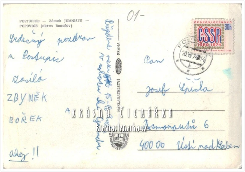 POSTUPICE - JEMNIŠTĚ - POPOVICE