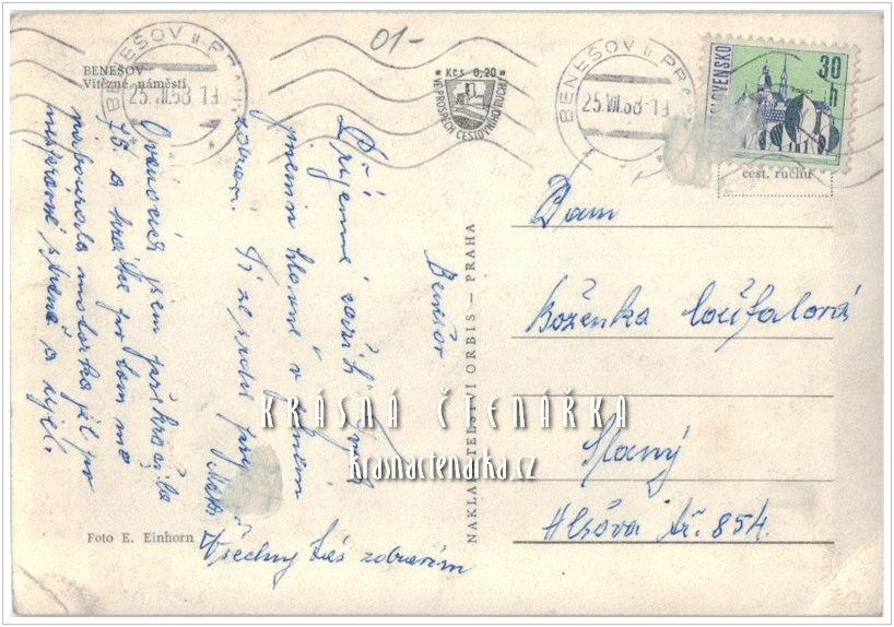 BENEŠOV, Vítězné náměstí, nyní Masarykovo