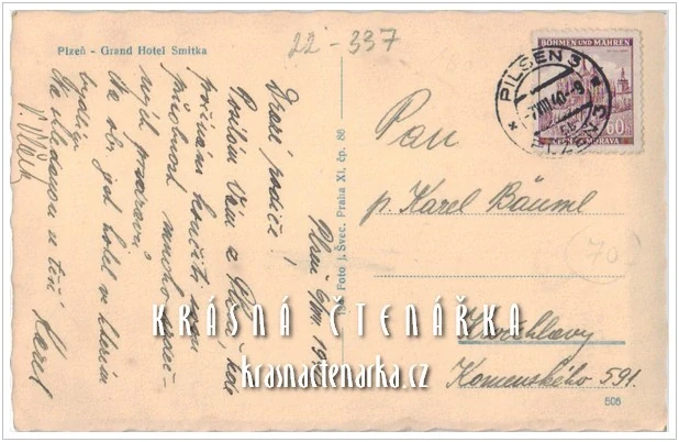 PLZEŇ, Hotel Slovan, také Smitka nebo Waldek