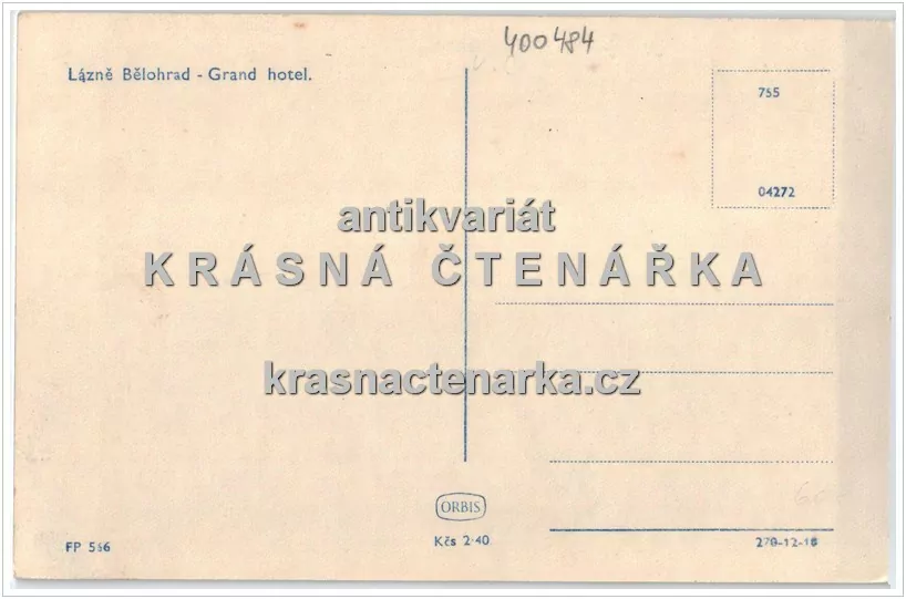 LÁZNĚ BĚLOHRAD (hotel Grand)