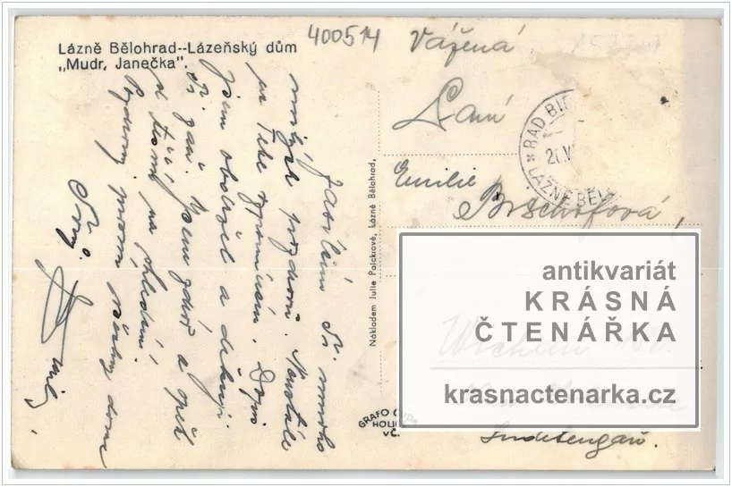 LÁZNĚ BĚLOHRAD (lázeňský dům Janeček)