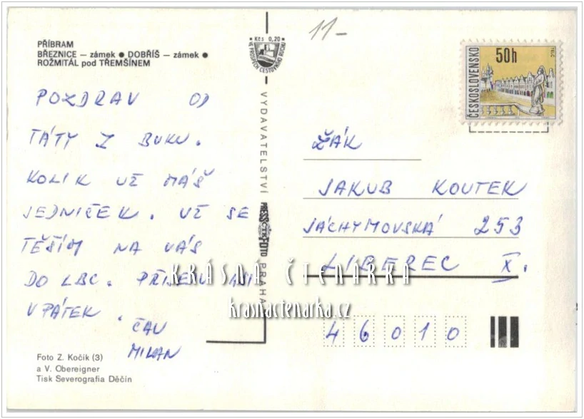 PŘÍBRAM - BŘEZNICE - DOBŘÍŠ - ROŽMITÁL POD TŘEMŠÍNEM