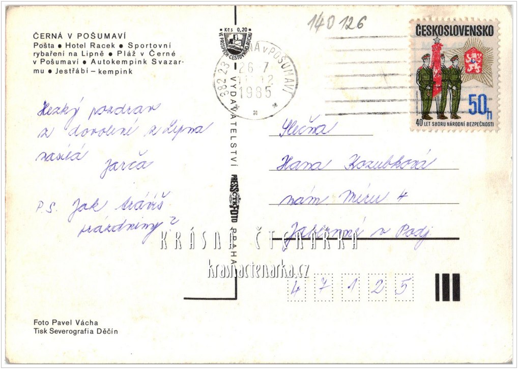 ČERNÁ V POŠUMAVÍ