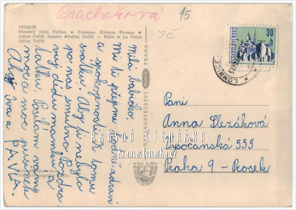 TŘEBOŇ, Náměstí Julia Fučíka, nyní Masarykovo