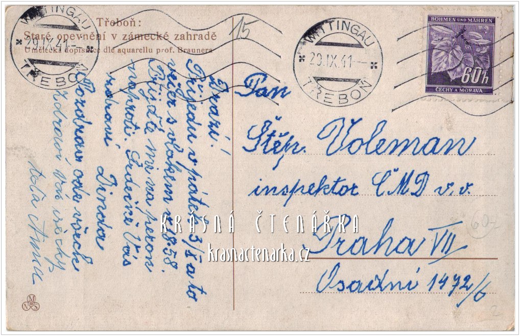 Zámek TŘEBOŇ (il. Brunner Antonín)